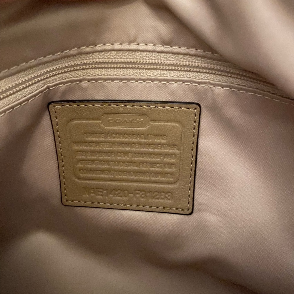 Coach F31283 Charlie Python Hobo Handbag Beige/Ca… - image 6